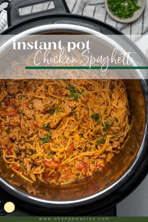 Instapot High Protein Recipes, Instant Pot Recipes Protein, High Protein Dinner Instant Pot, Macro Friendly Instant Pot Recipes, Ground Chicken Instant Pot Recipes, High Protein Instant Pot Recipes, Cut Meals, Instant Pot Chicken Spaghetti, Clean Eating Food List