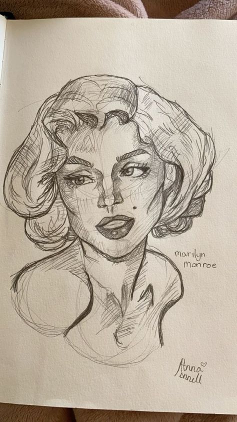 Portrait Drawing Of Celebrities, Marilyn Monroe Sketch Easy, Marilyn Monroe Portrait Drawing, Paintings Of Celebrities, Marilyn Monroe Drawing Sketches, Marilyn Monroe Drawings, Celebrity Portraits Drawing Easy, Marilyn Monroe Drawing Easy, Marlyne Monro Drawings