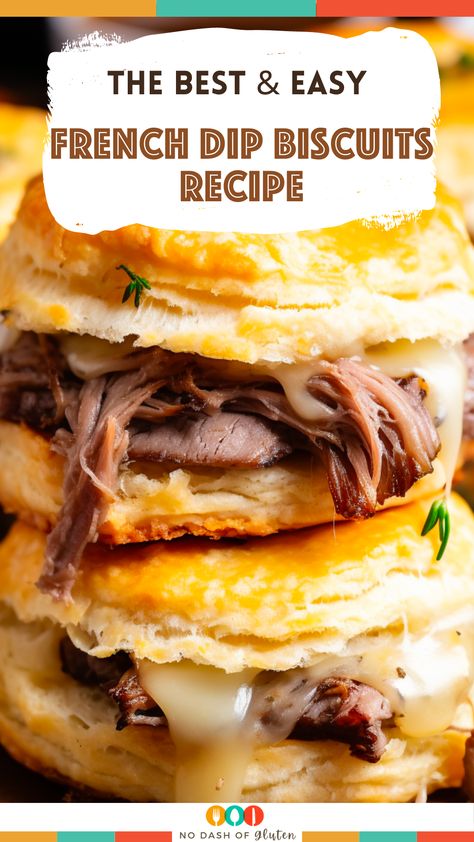 Roast Beef Biscuit Sliders, Roast Beef Biscuits, Brunch Meat Dishes, French Dip Biscuits, Sandwich Buffet, Applesauce Bread, Brunch Appetizers, Beef Dip, Pancake House