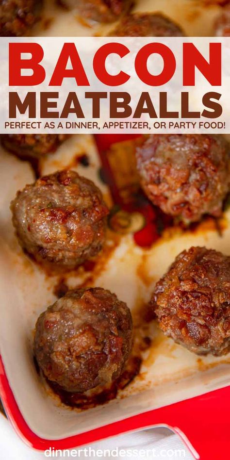 Dinner Appetizers Easy, Appetizers Meatballs, Bacon Meatballs, Sugar Free Barbecue Sauce, Super Bowl Appetizers, Dinner Then Dessert, Tangy Bbq Sauce, Superbowl Appetizers, Bbq Bacon