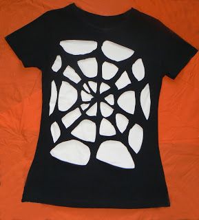 Spiderweb Shirt, Spider Web Shirt, Spider Web Costume, Diy Halloween Shirts, Diamond Template, Cut Shirt Designs, Spider Costume, I Love Halloween, Diy Tops