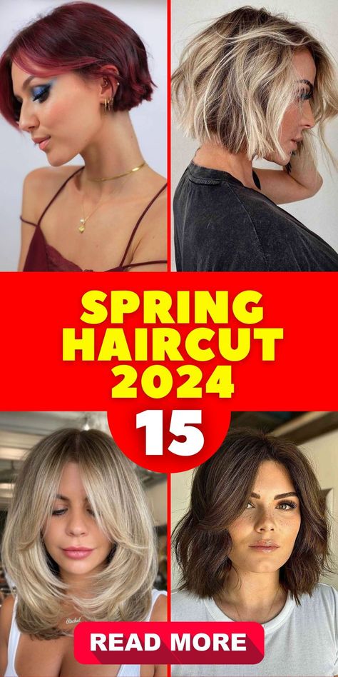 Elevate your style in 2024 with a spring haircut that suits your unique preferences. Whether you prefer a 2024 medium straight cut, medium layers, or a cute short style, our experienced team is here to provide you with fresh and trendy ideas. With competitive prices and easy booking, achieving your dream haircut for 2024 is just a click away. Order your appointment today! Spring Haircut, Medium Layers, Spring Haircuts, Cute Pixie Cuts, Haircut 2024, Square Face Hairstyles, Latest Haircuts, Trendy Short Haircuts, Haircuts Short