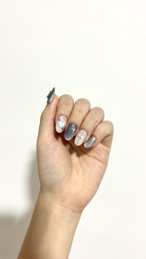 Exo Inspired Nails, Simple Gel Nails, Inspired Nails, Nails Art, Baekhyun, Stylish Nails, Press On Nails, Nail Inspo, Exo