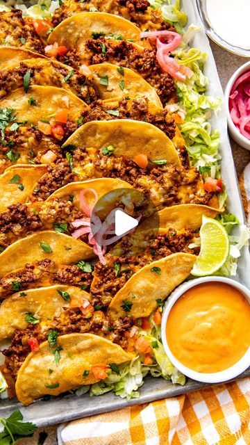 Tawnie Graham on Instagram: "@krolls_korner comment “recipe please” for the recipe! NEW Crispy Beef Tacos (Baked Not Fried!)🌮🌮
.
These Crispy Beef Tacos offer all of the crunchy goodness of a traditional taco but without all of the excess oil! Each taco is made with cheesy, seasoned ground beef nestled inside crispy taco shells. 😍You will love how easy they are to bring together and the simple-to-make chipotle crema to dip and dunk! Add all of your favorite taco toppings!🤸🏼‍♀️🤸🏼‍♀️💯💯✨✨
.
https://krollskorner.com/ingredient/beef-pork/crispy-beef-tacos/
.
#tacos #taconight #tacotaco #tacotuesday #tacosarelife🌮 #crispytacos #bakedtacos #beeftacos #easydinner #easydinnerideas #easyrecipeideas #weeknightdinner #krollskorner" Best Ground Beef Tacos Recipes, How To Make Tacos, Crispy Tacos Recipes, Crispy Beef Tacos, Tawnie Graham, Tacos Baked, Krolls Korner, Tacos Dinner, Taco Recipes Ground Beef