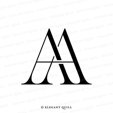 Elegant logo, AA initials for weddings and business Aa Initials Logo, Aa Monogram, Aa Logo, Logo Design Set, Wedding Initials, Elegant Logo, Wedding Logos, Fashion Logo Design, Wax Stamp