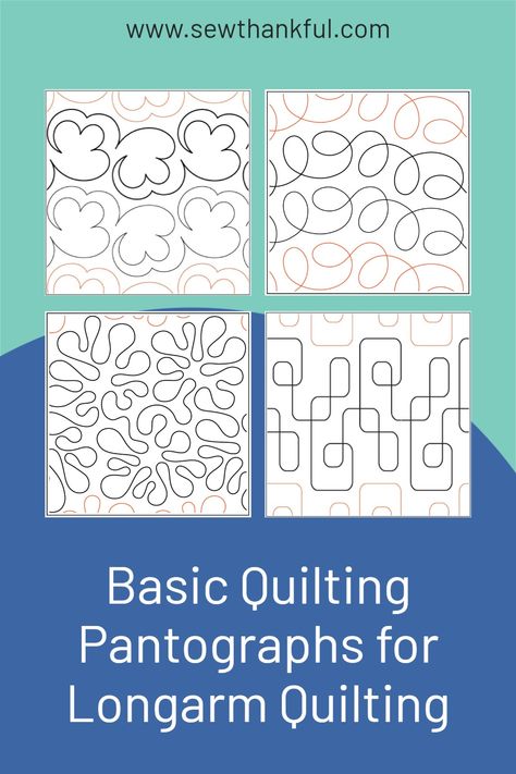 Pantograms For Quilting, Free Printable Pantographs For Quilting, Pantographs For Longarm Quilting Free, Long Arm Quilting Patterns Edge To Edge, Pantographs For Longarm Quilting, Long Arm Quilting Designs, Midarm Quilting, Longarm Quilting Tutorials, Basic Quilting