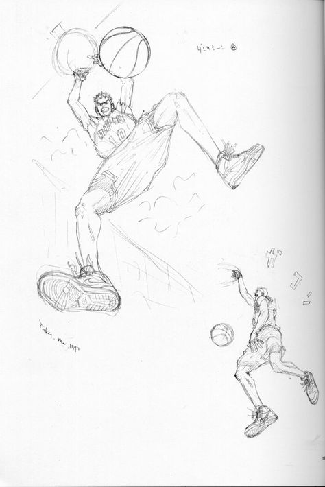 Libro The Art of Takehiko Inoue Illustrations Basketball Comic, Basketball Manga, Basketball Drawings, Inoue Takehiko, Slam Dunk Manga, Slam Dunk Anime, Basket Drawing, Basketball Art, Cartoon Sketches