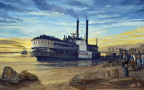 21 Images Depicting the Sultana Disaster of 1865 Vicksburg Mississippi, Union Soldiers, A Wrinkle In Time, Moving Water, Paddle Boat, Ohio River, River Boat, Boat Dock, Steam Boats