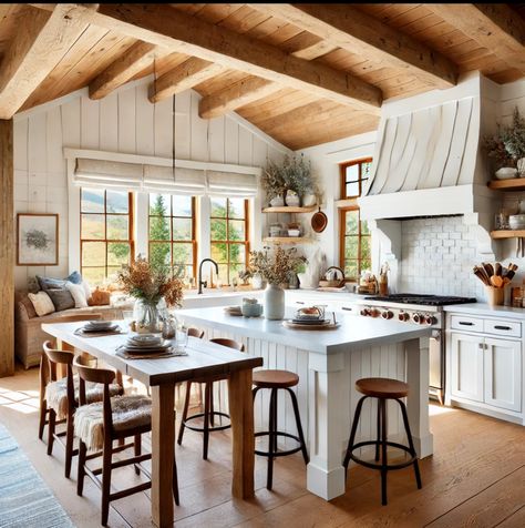 White Washed Log Cabin Interior, Cabin Windows, Log Cabin Interior, Modern Cabin, White Style, White Wash, Log Cabin, Cabin, Log