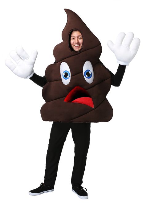 Emoji Costume, Poop Emoji, Funny Costumes, Mens Halloween Costumes, Theme Halloween, Batman And Superman, Adult Halloween Costumes, Funny Halloween Costumes, Mens Costumes