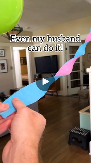 228K views · 1.1K reactions | 🎉 Use a chopstick and rubber bands to help easily roll out streamers! #partyideas #party #birthday #tipsandtricks #decorations | Jeff & Lauren | Jeff & Lauren · Original audio Party Streamers Ideas, Streamer Birthday Decorations, Decorating With Crepe Paper Streamers, Birthday Streamer Decoration Ideas, Streamers On Ceiling, How To Hang Streamers, Paper Streamer Ideas, Easy Streamer Decorations, Birthday Streamer Ideas