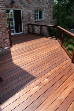 Porch deck Design Ideas, Pictures, Remodel and Decor Composite Deck Ideas Red Brick House, Deck Brick House, Deck Redo, Brown Brick Houses, Outdoor Deck Decorating, Deck Design Ideas, Mother Gaia, Decking Ideas, Deck Remodel