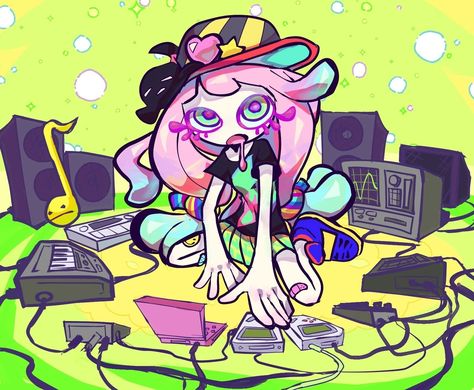 Splatoon2 Melody Chirpy Chips, Harmony Splatoon, Splatoon Banner, Pearl And Marina, Splatoon Art, New Animal Crossing, Squid Games, Splatoon, Cartoon Art Styles