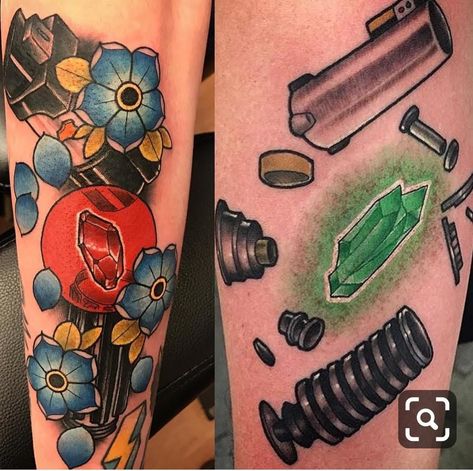 Kyber Crystal Tattoo, Stormtrooper Tattoo, Star Wars Tattoo Sleeve, Lightsaber Tattoo, Geek Tattoos, Fanart Inspiration, Nerdy Tattoos, Kyber Crystal, Crystal Tattoo