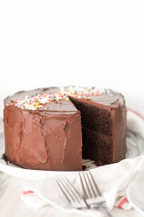 High Altitude Chocolate Cake Recipe, Decedent Deserts, High Altitude Cake Recipe, Food Photography Cake, High Altitude Baking, Baking Stuff, Chocolate Layer Cake, Cake Recipes From Scratch, Layer Cakes