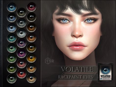 Sims Eye Color, Sims 4 Cc Eyes Color, Female Lips, Sims 4 Cc Eyes, Cc Sims4, Makeup Cc, The Sims 4 Pc, Cat Eye Lash, Free Sims