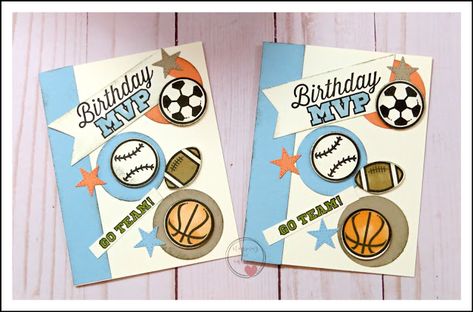 Stampingwithamore: SPORTS THEMED BIRTHDAY MASCULINE CARD Sport Cards Ideas, Cards For Males, Birthday Cards To Make, Make Birthday Cards, Cards For Dad, File Decoration, Patchwork Cards, Diy Pop Up Cards, Dress Impress