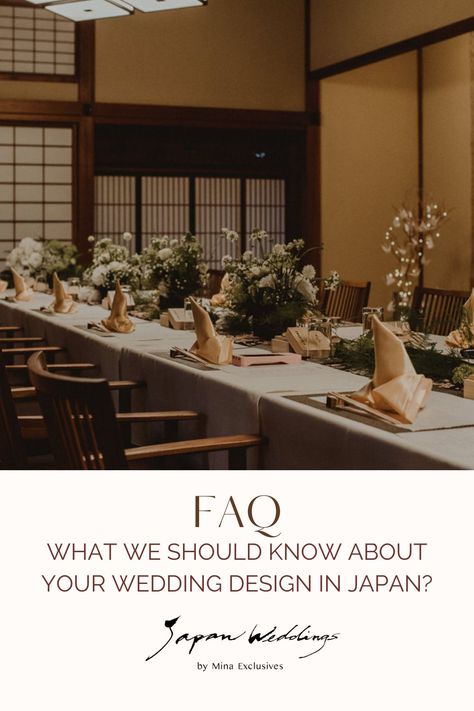 In the realm of destination weddings in Japan, especially with Japanese hotels, we often encounter venue spaces that may not offer the same flexibility as their overseas hotels. But don't worry! There is a solution! Japanese Style Wedding Decoration, Wedding Japanese Theme, Japanese Hotels, Japanese Wedding Theme, Bilingual Wedding, Japanese Hotel, Japan Wedding, Minimalist Japanese, Japan Destinations