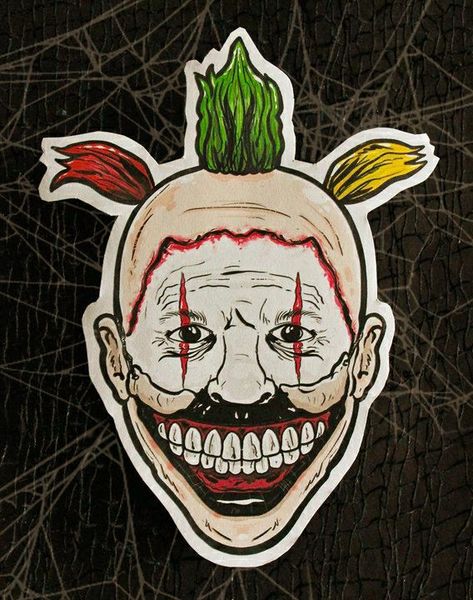 American Horror Story Tattoo, American Horror Story Funny, American Horror Story Costumes, Prosthetic Mask, American Horror Story Quotes, Evil Clown Tattoos, American Horror Story Asylum, American Horror Story Coven, Clown Tattoo