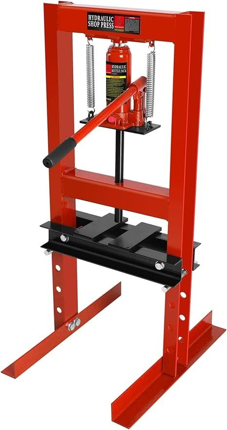 Amazon.com: Kelfluxion 6 Ton Hydraulic Shop Press, Lever-Action, Bench Top Hydraulic Press,Adjustable Shop Press with Plates, Includes 2 Press Plates (Red) : Industrial & Scientific Hydraulic Shop Press, Shop Press, Hydraulic Press, Bench, Red, Pins