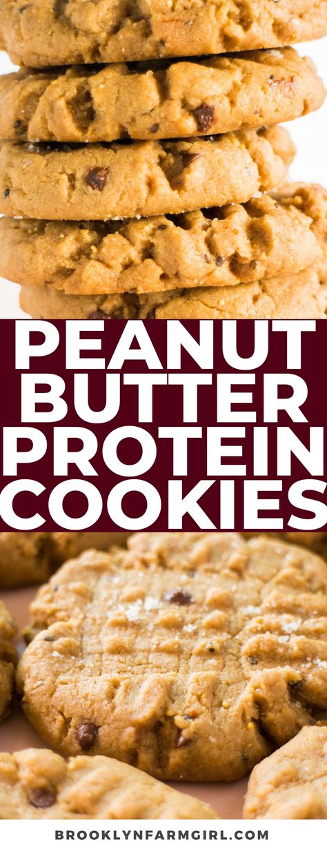 High Protein Peanut Butter Cookies, Nutty Cookies, Oatmeal Protein Cookies, Protein Powder Cookies, High Protein Peanut Butter, Peanut Butter Protein Cookies, Filling Snacks, Peanut Butter Chocolate Chip Cookies, Protein Powder Recipes