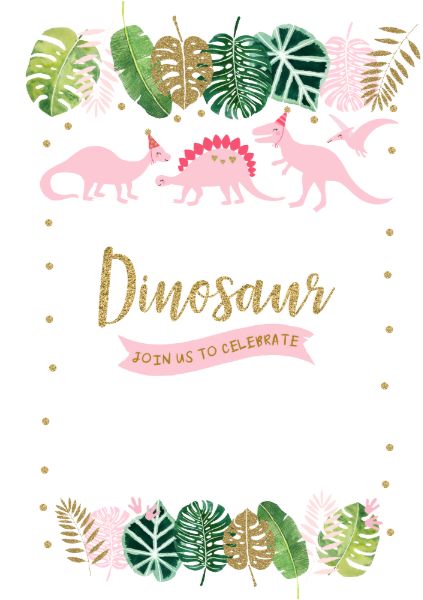 Pink Dinosaur Party Invitations, Dinasour Birthday, Pink Dinosaur Party, Dino Party Invitation, Safari Birthday Invitation, Three Birthday, Dinosaur Party Invitations, Dinosaur Birthday Theme, Girl Dinosaur Birthday