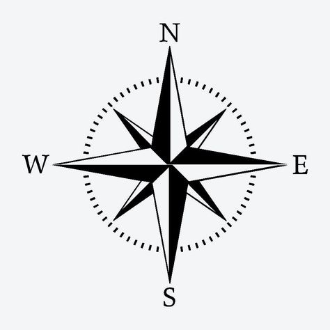 Compass Rose Semi-Permanent Tattoo. Lasts 1-2 weeks. Painless and easy to apply. Organic ink. Browse more or create your own. | Inkbox™ | Semi-Permanent Tattoos Compass Logo Design Ideas, Compass Rose Tattoo Design, Compass Rose Drawing, Compass Outline, Compass Painting, Simple Compass Tattoo, Geometric Compass, Concept Tattoo, Compass Tattoos