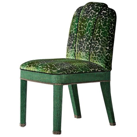 1stdibs Dining Room Chair - Abbas Dining Avant British Fabric, Upholstery Patterned Dining Chairs, Martin Brudnizki, Fully Upholstered Dining Chair, Trend 2025, Fabric Dining Room Chairs, Dining Chair Upholstery, Green Dining Room, Emerald Green Velvet, High Back Dining Chairs