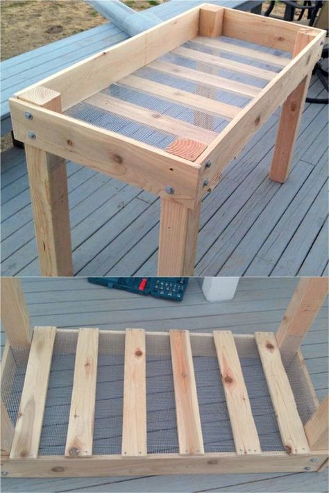 Making Garden Boxes, Raised Planter Beds Diy, Standing Garden Boxes Diy, Standing Raised Garden Beds, How To Build A Raised Bed, Vegetable Garden Boxes Raised, Raised Garden Bed Plans Layout, Mobile Garden Bed, Off The Ground Garden Beds