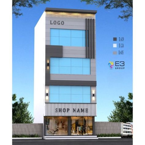 home exterior designs Comercial Elevation Design, Acp Exterior Design For Shop, Acp Exterior Design Commercial, Commercial Shop Elevation Design, Acp Exterior Design For Home, Acp Elevation Design For Shop, Acp Exterior Design, Shop Elevation, Commercial Building Plans