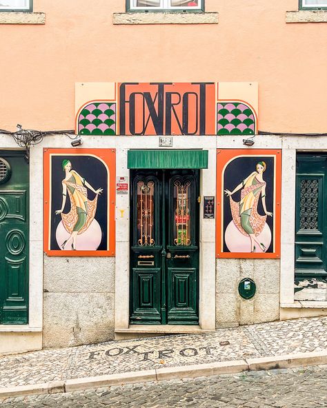 Bars In Lisbon, Lisbon Bars, Art Deco Facade, Lisbon Portugal Travel, Lisbon Travel, Old Bar, Sky Bar, Best Bars, Foxtrot