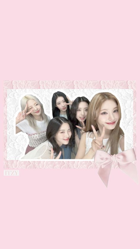 #itzy #itzywallpaper #lockscreen #homescreen #pink #kpop #kpopwallpaper #aesthetic #coquette Itzy Wallpaper, Kpop Iphone Wallpaper, Bow Wallpaper, Pink Kpop, Aesthetic Coquette, Iphone Design, Kpop Posters, Kpop Wallpaper, Create Collage