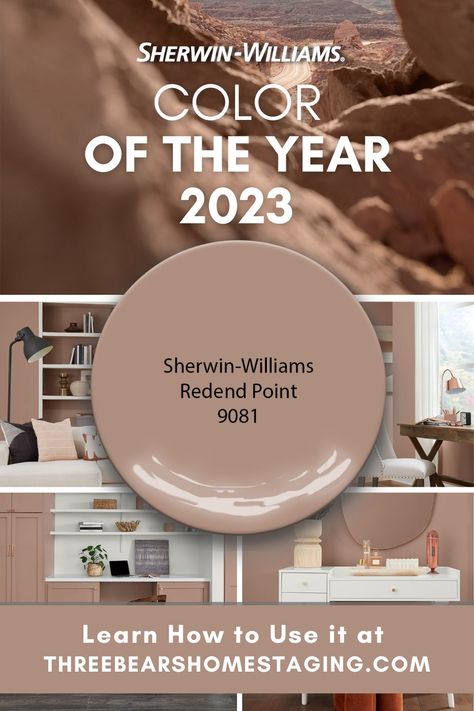 Sherwin Williams 2023, Redend Point, Coordinating Paint Colors, 2023 Color Of The Year, Birth Colors, 2023 Nail, 2023 Color, Sherwin Williams Colors, House Color Palettes