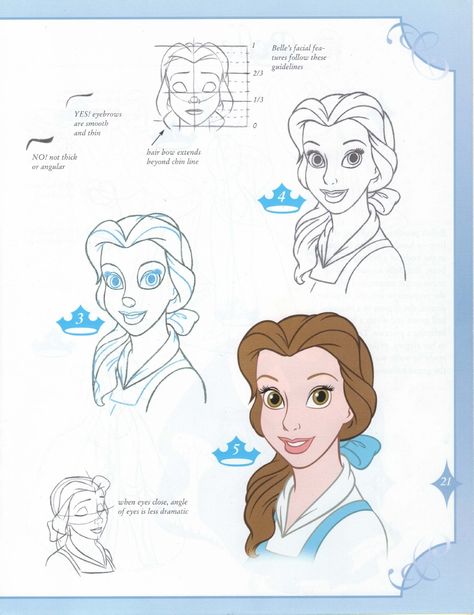 Disney - How to Draw Princesses | Scribd Disney Princess Face Drawings, Disney How To Draw, How To Draw Disney Princess Step By Step, Draw Like Disney, How To Draw Disney Princesses, How To Draw Disney Style, How To Draw Disney Characters, Draw Disney Princesses, How To Draw Disney