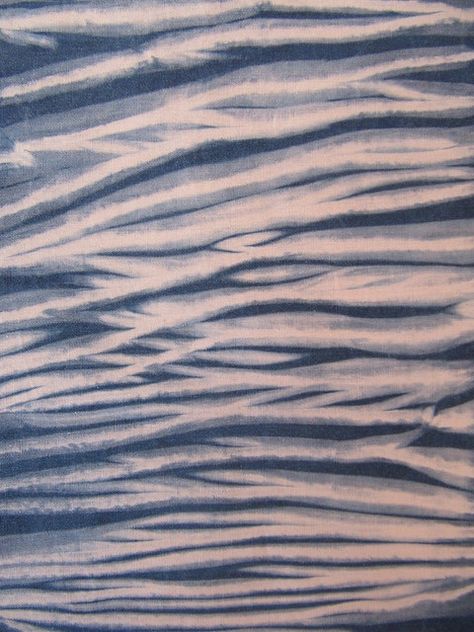 Indigo Shibori | Arashi shibori, natural indigo on cotton | Amelia | Flickr Resist Printing, Arashi Shibori, Indigo Dyeing, Indigo Dyed Fabric, Indigo Textiles, Shibori Techniques, Fabric Dyeing, Shibori Dye, Tie Dye Techniques