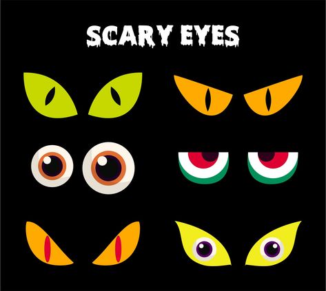 Monster Eyes Printable, Spooky Eyes Halloween, Eyes Printable, Halloween Cut Outs, Halloween Craft Activities, Origin Of Halloween, Halloween Date, Scary Eyes, Creepy Eyes