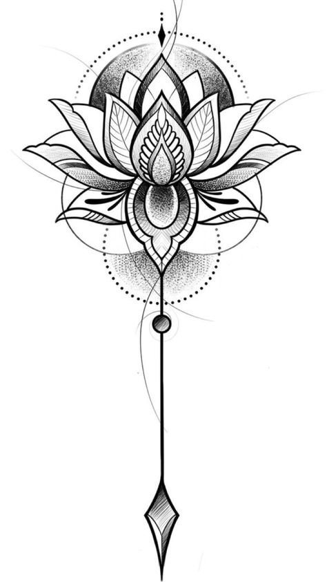 Mandala Lotus Tattoo Design, Mandala Lotus Flower Tattoo, Mandala Lotus Tattoo, Lotus Mandala Design, Simple Compass Tattoo, Lotus Mandala Tattoo, Mandala Tattoo Designs, Mandala Hand Tattoos, Lotus Flower Tattoo Design