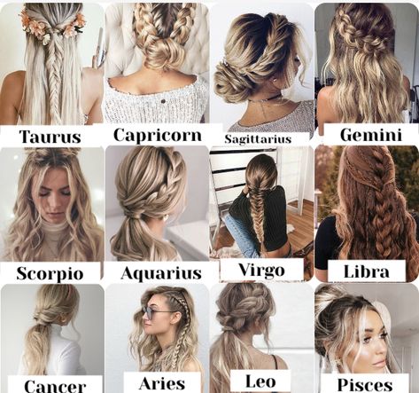 Libra Hairstyles, Zodiac Signs Hairstyles, Zodiac Charts, Alea Aquarius, Zodiac Hair, Birth Facts, Hairstyles List, Hairstyle Examples, Sport Hair