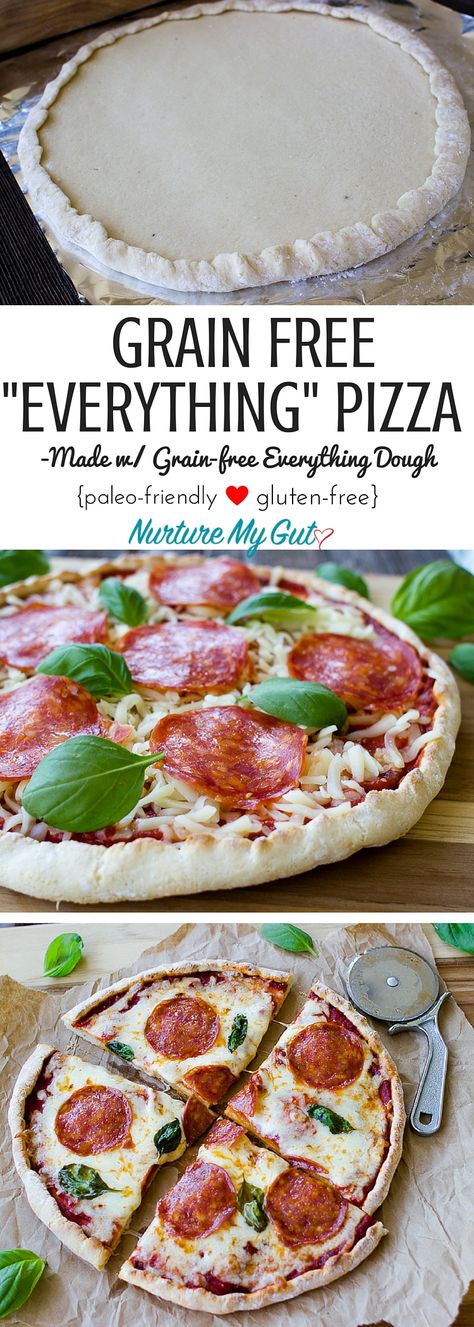 Dairy Free Pizza Recipe, Grain Free Pizza Crust, Spicy Pizza, Dairy Free Pizza, Potato Starch, Tapioca Flour, Gluten Free Pizza, Grain Free Recipes, Chapati