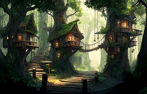 Transform your living space into a realm of coziness with our enchanting fantasy treehouse village printed poster. Perfect for the lounge room, bedroom, games room or dorm room, it is the perfect housewarming gift, and adds a statement to any room. Let the charm of the enchanted treehouse inspire your dreams and add a touch of magic to your home decor. Printed on premium matte museum-grade paper (175gsm fine art paper) with top-tier pigmented archival inks. Available in multiple sizes. Fantasy Treehouse Village, Treehouse Fantasy Art, Anime Treehouse, Fantasy Tree House, Treehouse Art, Treehouse Village, Fantasy Treehouse, Treehouse Bedroom, Magical Treehouse