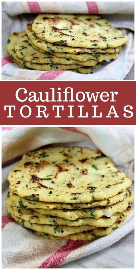 Cauliflower Tortillas, Resep Vegan, Glutenfri Baking, Tortilla Recipe, Resep Diet, India Food, Läcker Mat, Diet Vegetarian, Cauliflower Recipes