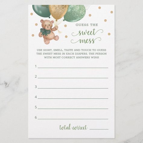 Baby Shower Guess The Sweet Mess Game Teddy Bear Editable Blank Gender Reveal Activities, Guess The Sweet Mess, Scramble Game, Baby Shower Wording, We Can Bearly Wait, Bearly Wait, Cute Games, Good Parenting, Shower Games