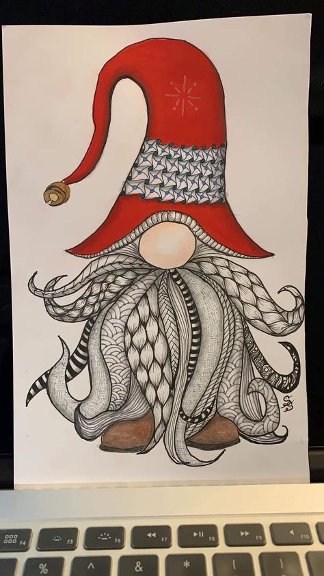 Zentangle Christmas, Zen Doodle Patterns, Zentangle Artwork, Zen Doodle Art, Christmas Doodles, Scratch Art, Christmas Card Art, Tangle Art, Tangle Patterns