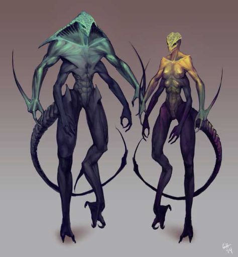 Humanoid Alien Concept Art: 50+ Cool Designs Of Extraterrestrial Races Alien Lizard Concept Art, Reptilian Alien Concept Art, Fantasy Alien Art, Alien Creatures Animals, Hot Alien Male Art, Alien Species Concept Art, Alien Creature Concept Art, Lizard Alien, Star Wars Character Design