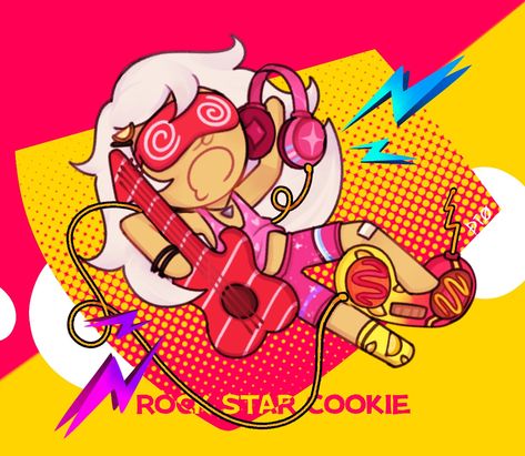 Rockstar cookie Rockstar Cookie, Cookie Images, Cookie Games, Cookie Run, Baked Goods, Cookies Et Biscuits, Rocky, Biscuits, Feelings