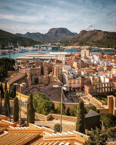 Cartagena, Murcia, Spain🇪🇸😍🏕🗺🌍 #travel #murcia #mountains #justgoshoot #acertainslantoflight #spain #cartagena #illgrammers… Cartagena Spain, Murcia Spain, Roman Theatre, Spain Vacation, Port City, Holidays Around The World, Family Holidays, On Holiday, Alicante