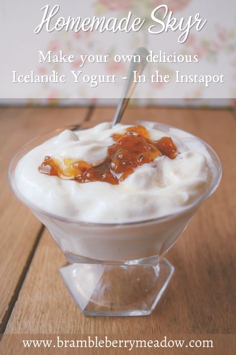 Make your own delicious Icelandic yogurt - In the Instapot! Yogurt Instant Pot, Icelandic Style, Fermented Dairy, Yogurt Recipe, Fermenting, Breakfast Treats, Sauerkraut, Kefir, Kimchi