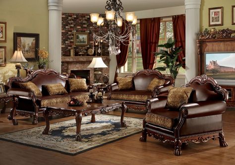 Astoria Grand Welliver Sofa | Wayfair Sofa Kulit, Furnitur Ruang Keluarga, 3 Piece Living Room Set, Faux Leather Sofa, Tuscan Design, Set Sofa, Leather Sofa Set, Traditional Sofa, Rolled Arm Sofa