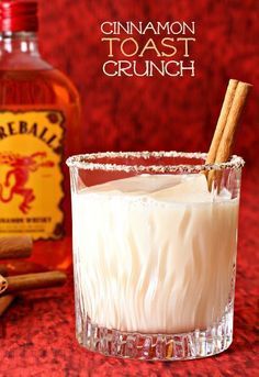 RumChata mixed with Fireball Whisky and a little vanilla vodka to round it out. Amazing dessert cocktail idea! Rumchata Drinks, Fireball Drinks, Spicy Cocktail, Cinnamon Toast Crunch, Vanilla Vodka, Cocktails Bar, Cocktail Desserts, Cinnamon Toast, Jello Shots