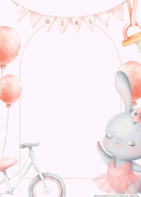 Baby Girl Birthday Invitation Card, Fairy Birthday Cake, Animal Birthday Invitation, Baby Ballet, Baby Illustration, Fairy Birthday, Fall Birthday, Birthday Invitations Girl